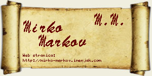 Mirko Markov vizit kartica